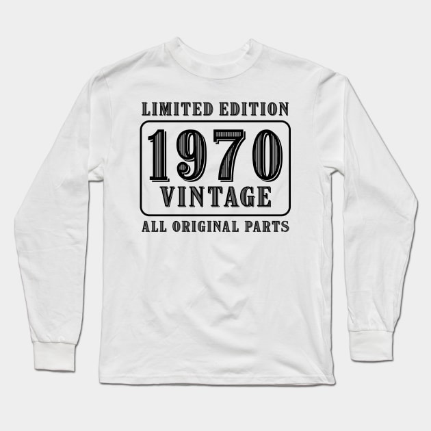 All original parts vintage 1970 limited edition birthday Long Sleeve T-Shirt by colorsplash